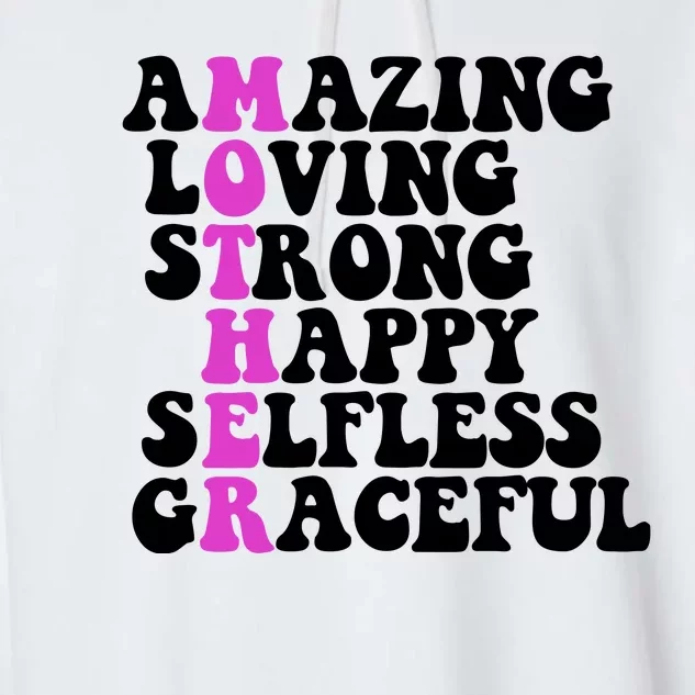 Amazing Mother Quote Cute Gift Garment-Dyed Fleece Hoodie