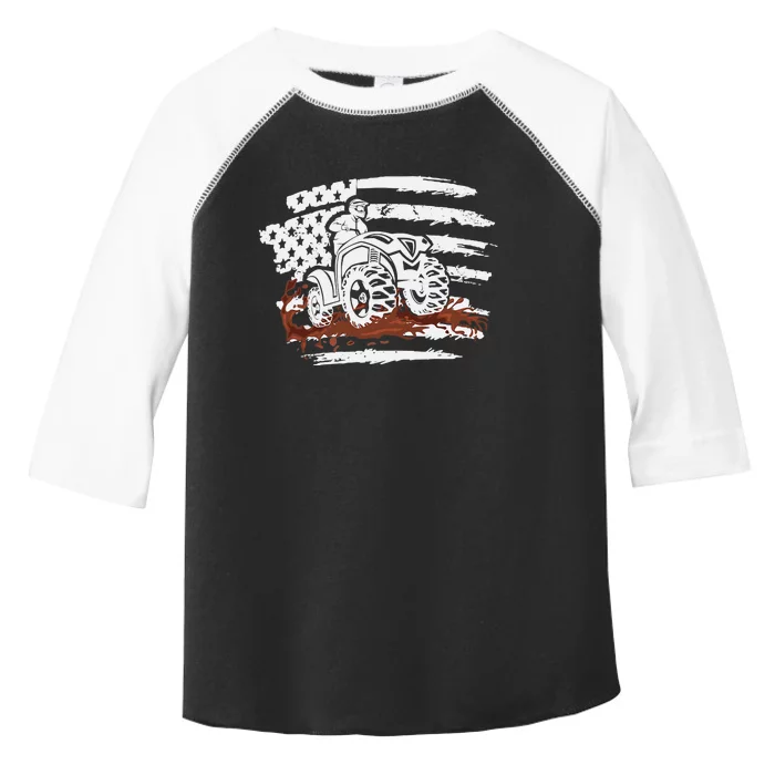 ATV Mudding Quad Four Wheeler Racing Squad USA Flag Toddler Fine Jersey T-Shirt