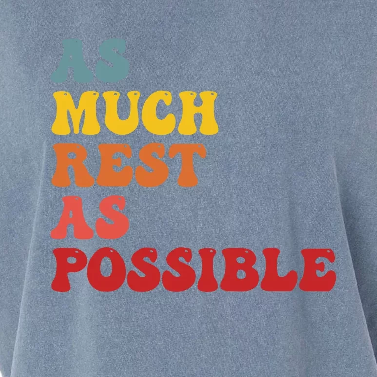 As Much Rest As Possible AMRAP Funny Trendy groovy Garment-Dyed Women's Muscle Tee