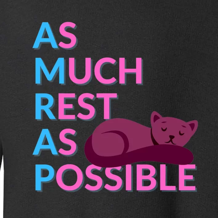 As Much Rest As Possible Funny Kitty Toddler Sweatshirt