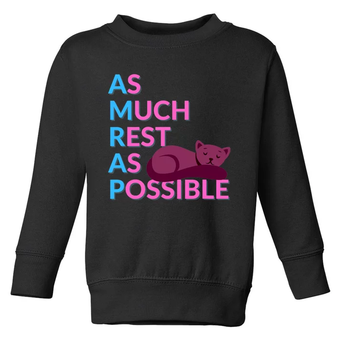 As Much Rest As Possible Funny Kitty Toddler Sweatshirt