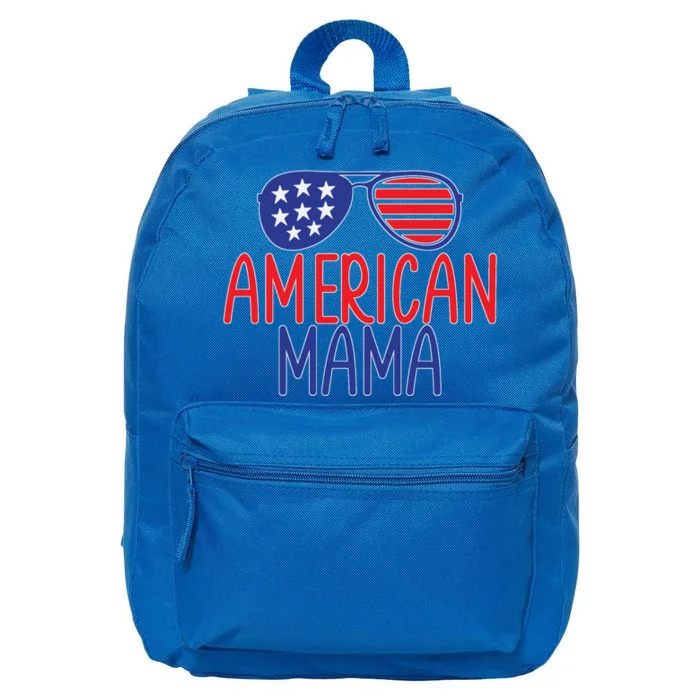 American Mama Red White Blue Aviator Glasses Funny Gift 16 in Basic Backpack