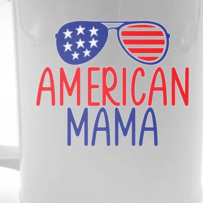 American Mama Red White Blue Aviator Glasses Funny Gift Front & Back Beer Stein