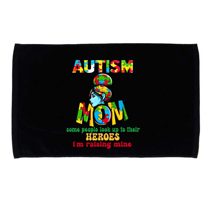 Autism Mom Raising Hero Gift Microfiber Hand Towel