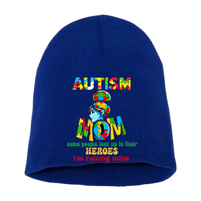 Autism Mom Raising Hero Gift Short Acrylic Beanie