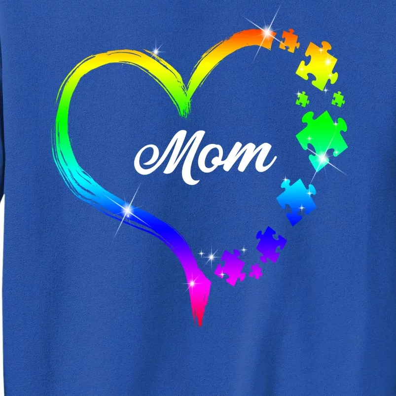 Autism Mom Rainbow Heart Sweatshirt