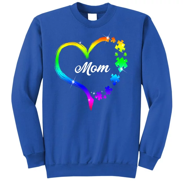 Autism Mom Rainbow Heart Sweatshirt