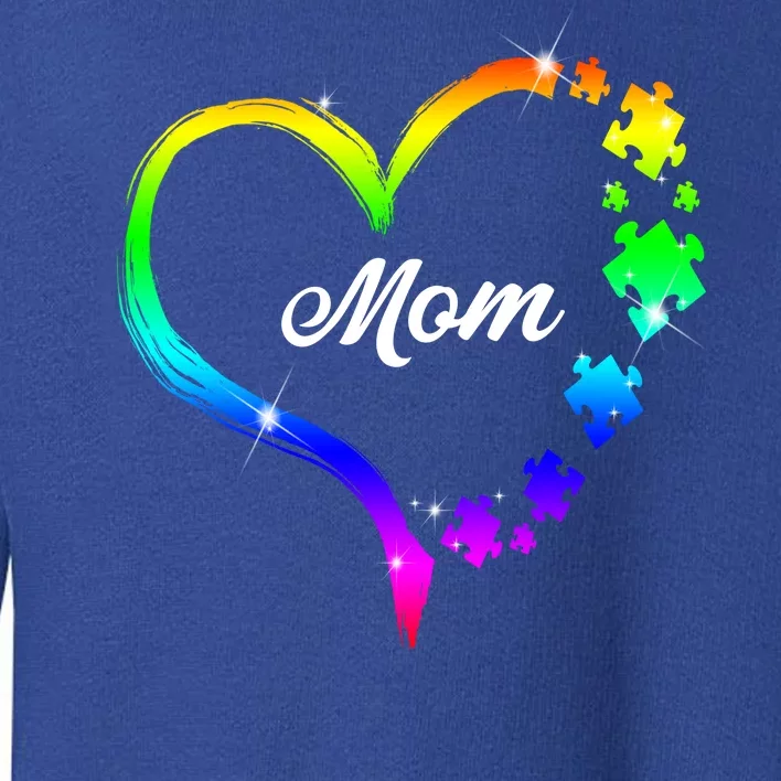 Autism Mom Rainbow Heart Toddler Sweatshirt