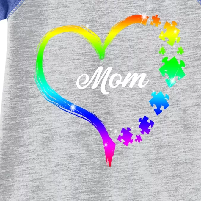 Autism Mom Rainbow Heart Infant Baby Jersey Bodysuit