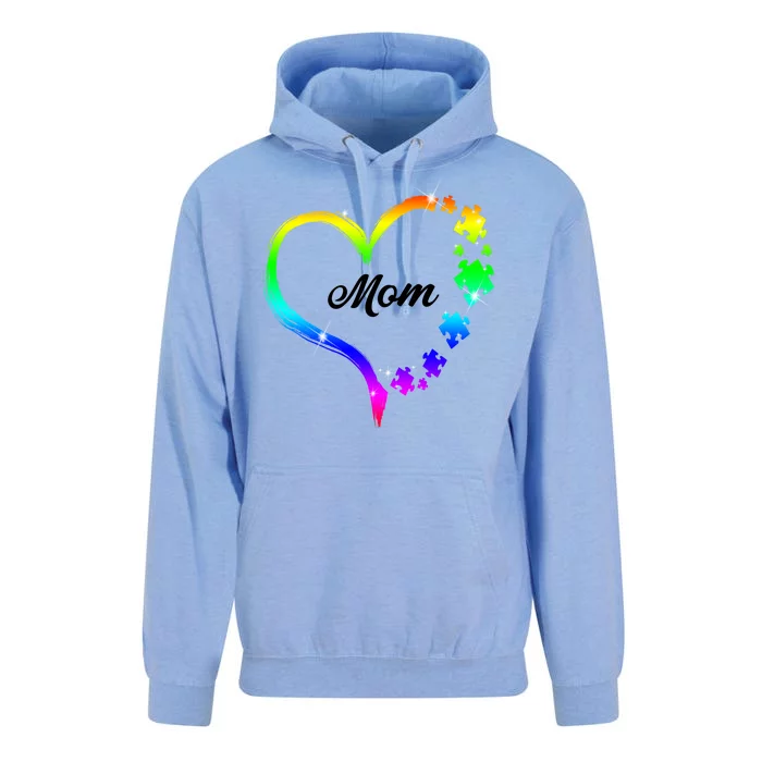 Autism Mom Rainbow Heart Unisex Surf Hoodie