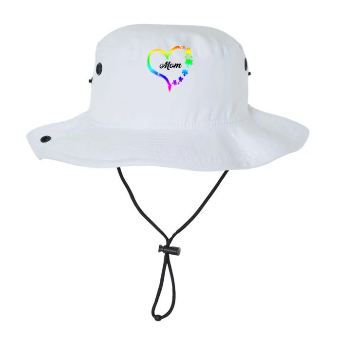 Autism Mom Rainbow Heart Legacy Cool Fit Booney Bucket Hat