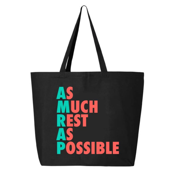 As Much Rest As Possible AMRAP Funny Cool Trendy Gym USA Tee 25L Jumbo Tote