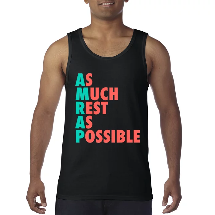 As Much Rest As Possible AMRAP Funny Cool Trendy Gym USA Tee Tank Top