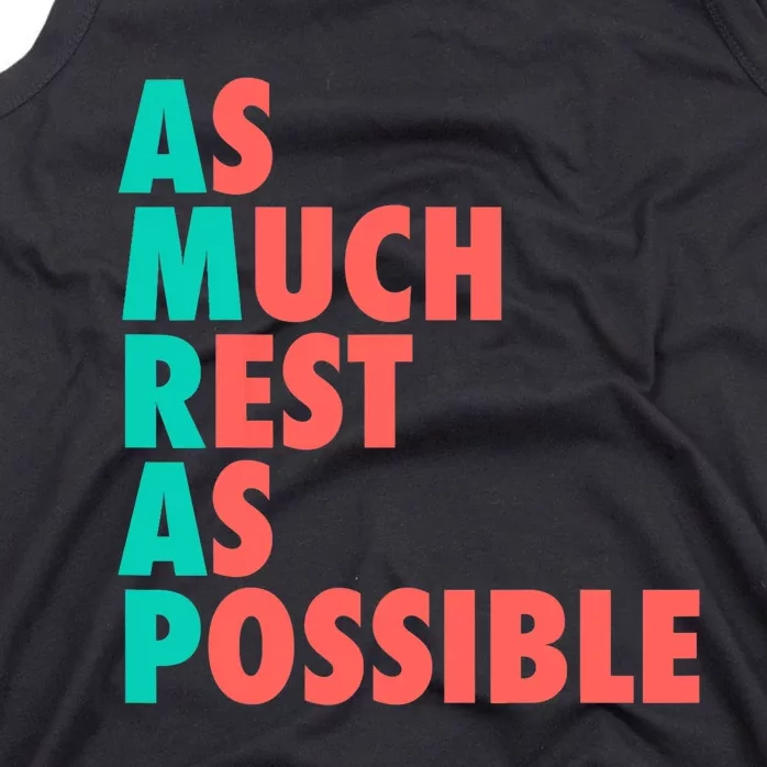 As Much Rest As Possible AMRAP Funny Cool Trendy Gym USA Tee Tank Top