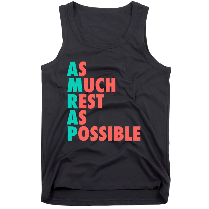 As Much Rest As Possible AMRAP Funny Cool Trendy Gym USA Tee Tank Top