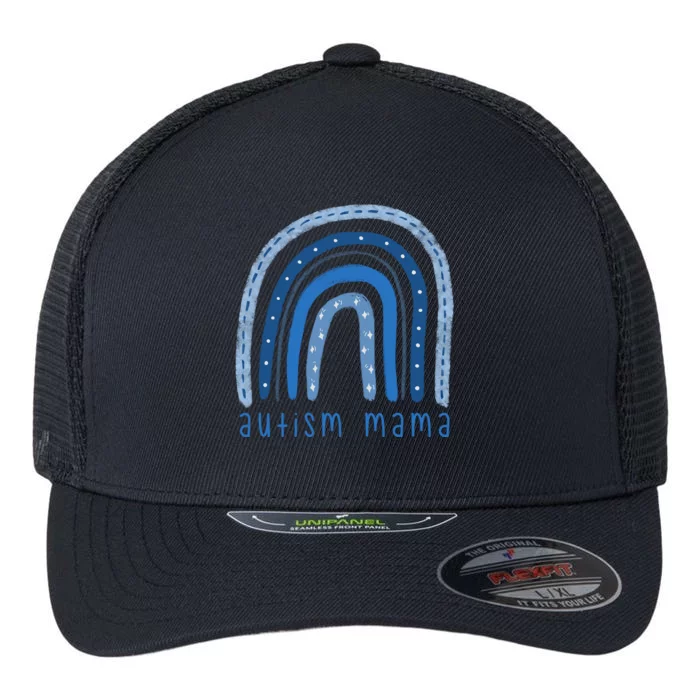 Autism Mama Rainbow Awareness Flexfit Unipanel Trucker Cap