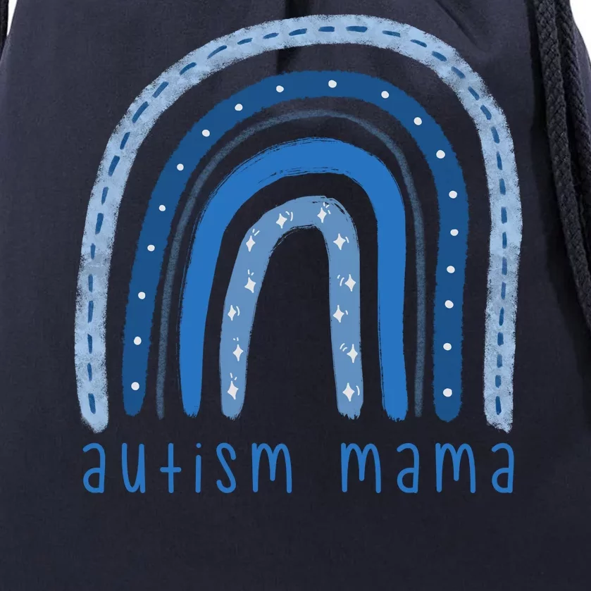 Autism Mama Rainbow Awareness Drawstring Bag