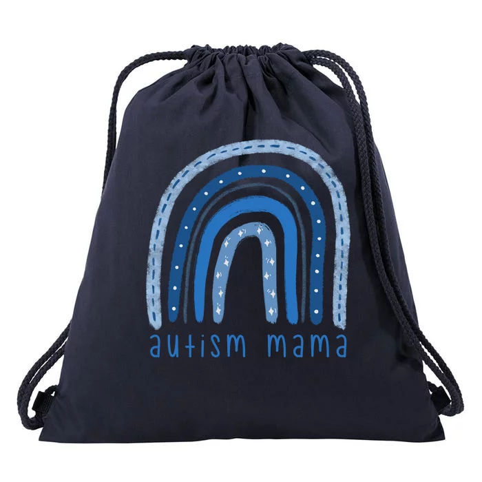 Autism Mama Rainbow Awareness Drawstring Bag