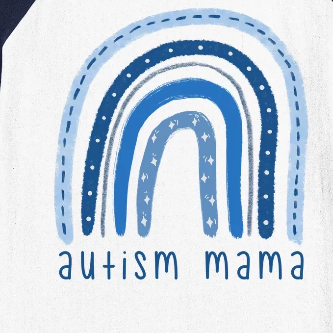 Autism Mama Rainbow Awareness Baseball Sleeve Shirt