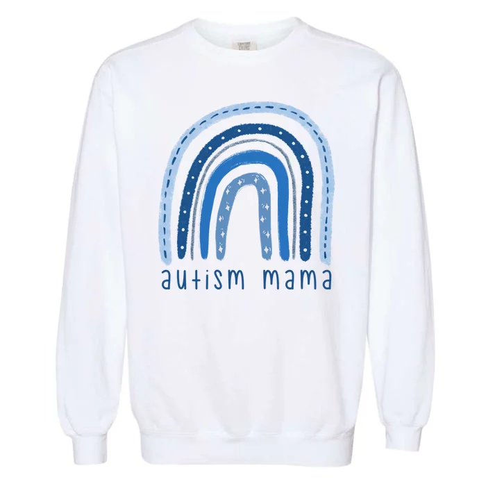 Autism Mama Rainbow Awareness Garment-Dyed Sweatshirt