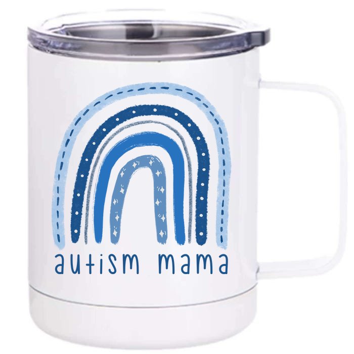 Autism Mama Rainbow Awareness Front & Back 12oz Stainless Steel Tumbler Cup