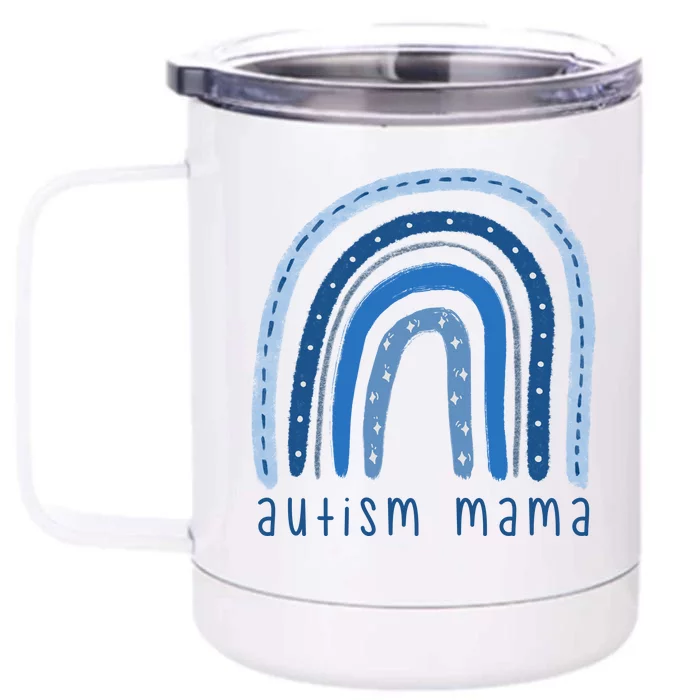 Autism Mama Rainbow Awareness Front & Back 12oz Stainless Steel Tumbler Cup