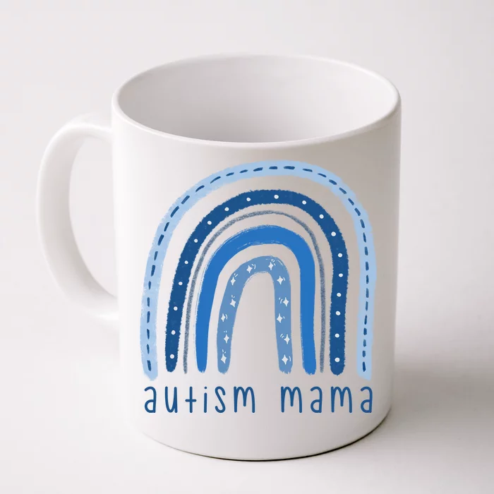 Autism Mama Rainbow Awareness Front & Back Coffee Mug