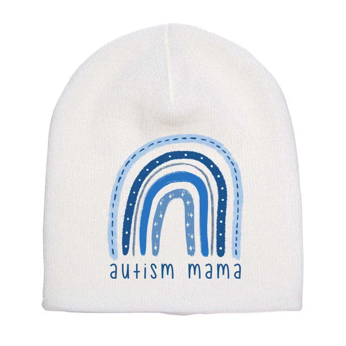 Autism Mama Rainbow Awareness Short Acrylic Beanie