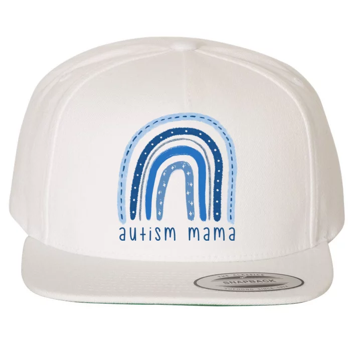 Autism Mama Rainbow Awareness Wool Snapback Cap