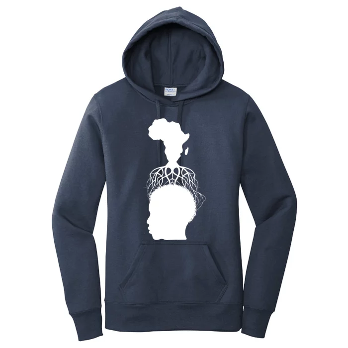 Africa Map Roots Afro African Continent Pride Funny Gift Women's Pullover Hoodie