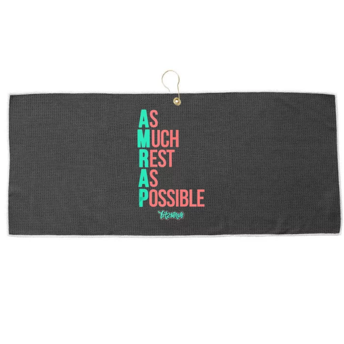 As Much Rest As Possible AMRAP Funny FIT2SERVE Large Microfiber Waffle Golf Towel