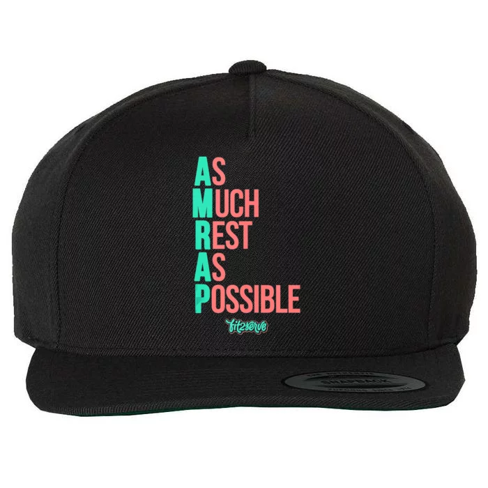 As Much Rest As Possible AMRAP Funny FIT2SERVE Wool Snapback Cap