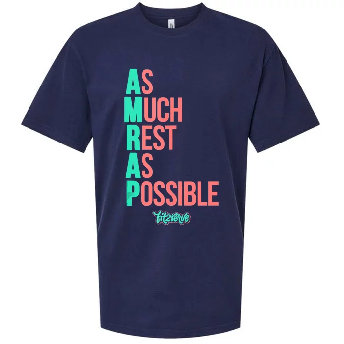 As Much Rest As Possible AMRAP Funny FIT2SERVE Sueded Cloud Jersey T-Shirt