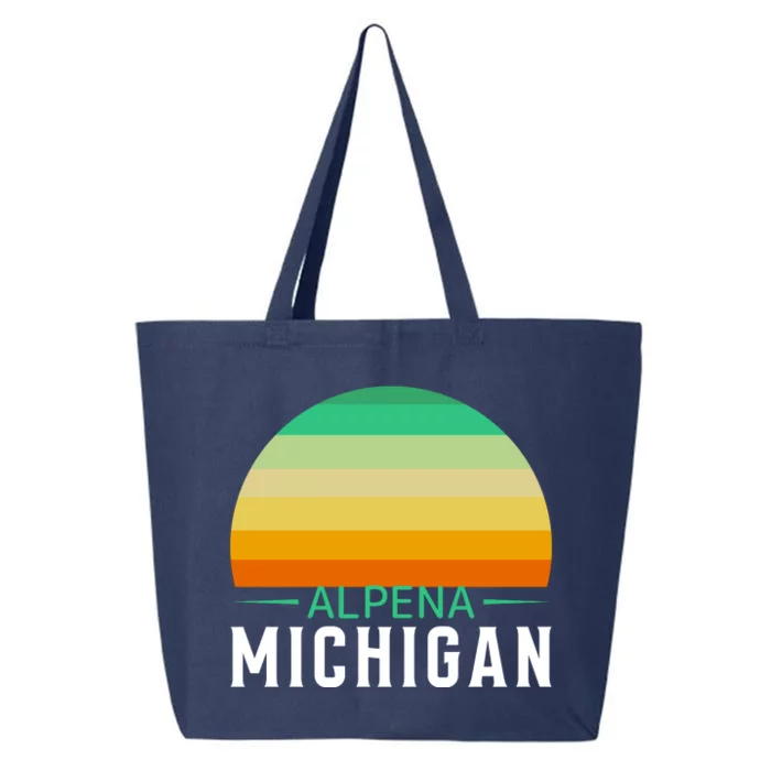 Alpena Michigan Retro Sunset 25L Jumbo Tote