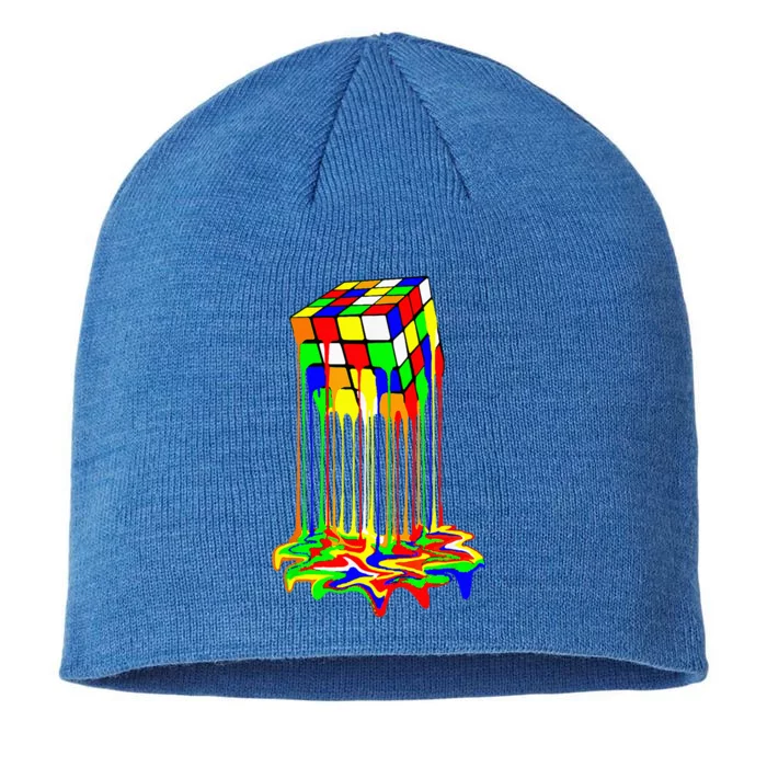 Awesome Melting Rubik Rubix Rubics Cube 8 1/2in Sustainable Knit Beanie