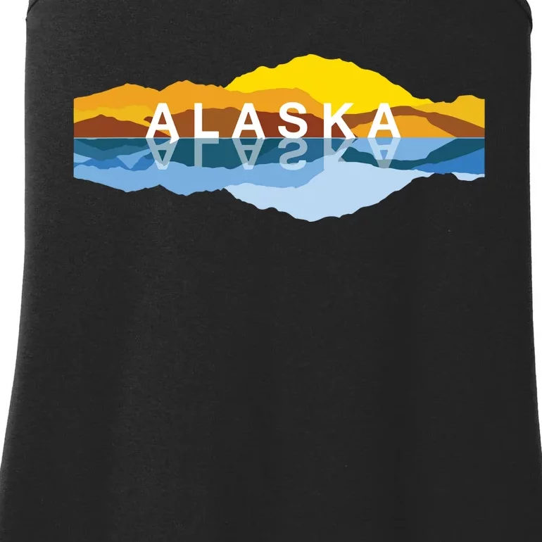 Alaska Mountain Reflections Denali Mountain Souvenir Ladies Essential Tank