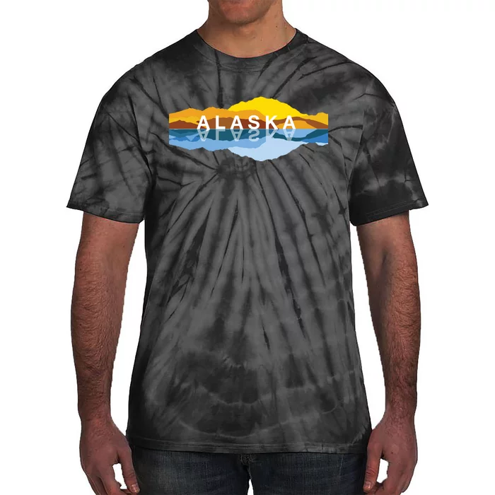 Alaska Mountain Reflections Denali Mountain Souvenir Tie-Dye T-Shirt