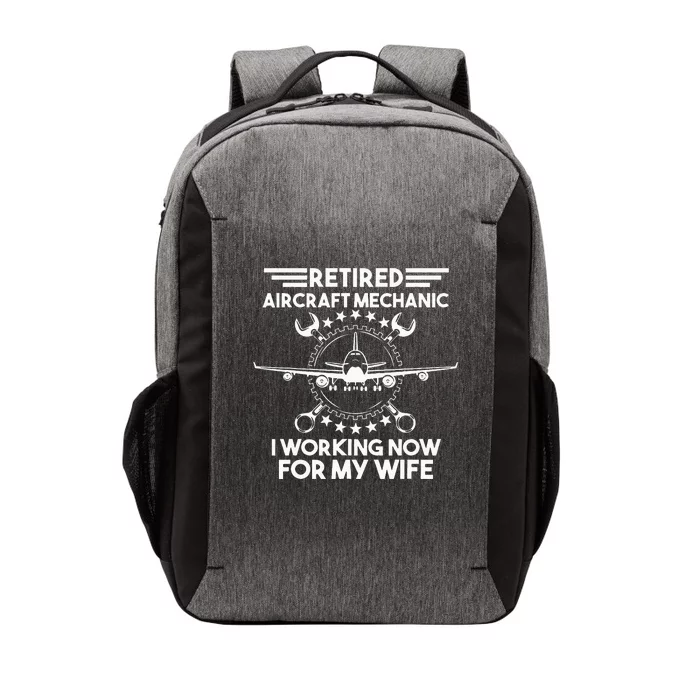 Aircraft Mechanic Retired Retirement Gift Vector Backpack