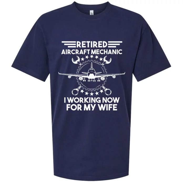 Aircraft Mechanic Retired Retirement Gift Sueded Cloud Jersey T-Shirt