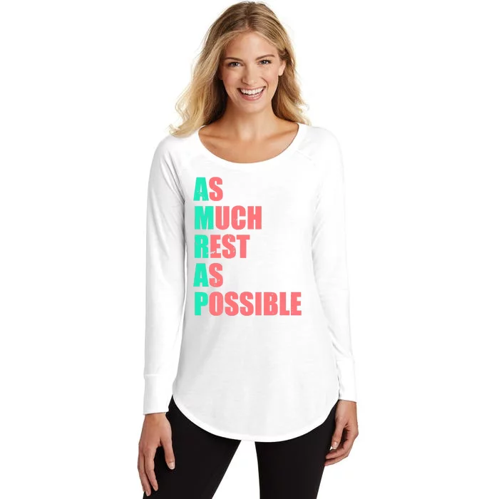 As Much Rest As Possible AMRAP Funny Trendy Women's Perfect Tri Tunic Long Sleeve Shirt