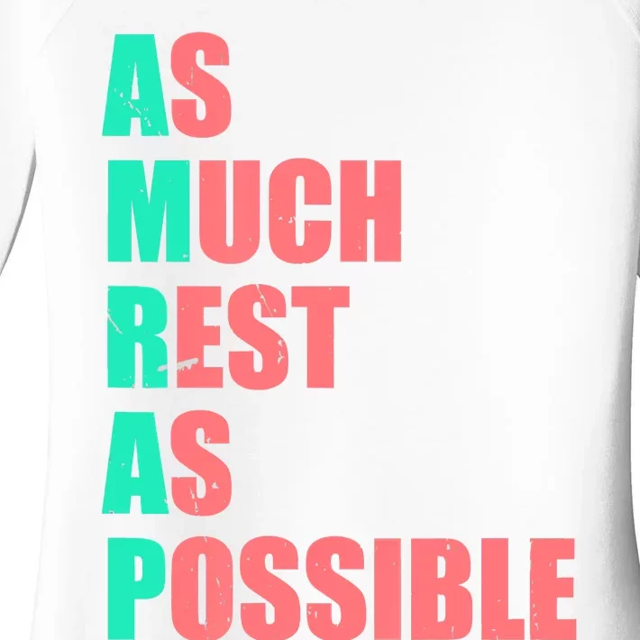 As Much Rest As Possible AMRAP Funny Trendy Women's Perfect Tri Tunic Long Sleeve Shirt