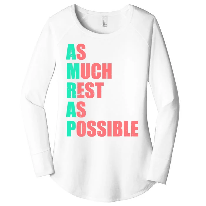 As Much Rest As Possible AMRAP Funny Trendy Women's Perfect Tri Tunic Long Sleeve Shirt