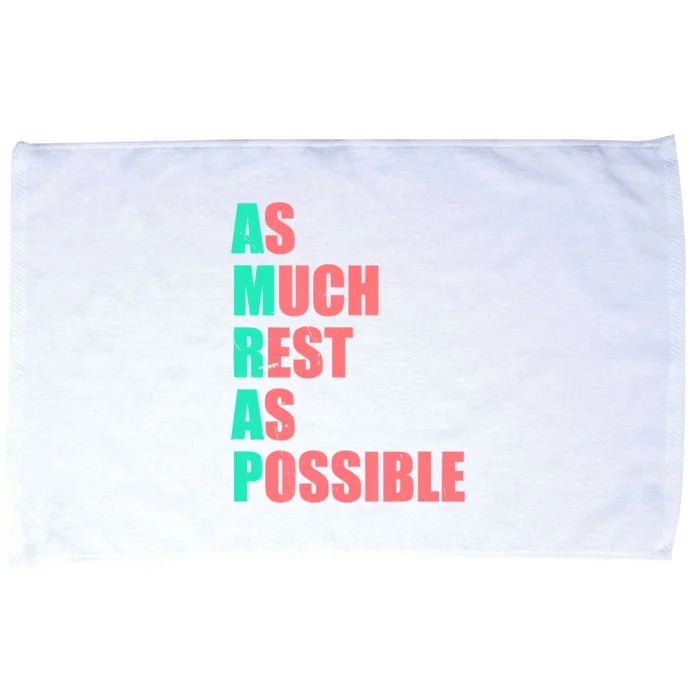 As Much Rest As Possible AMRAP Funny Trendy Microfiber Hand Towel