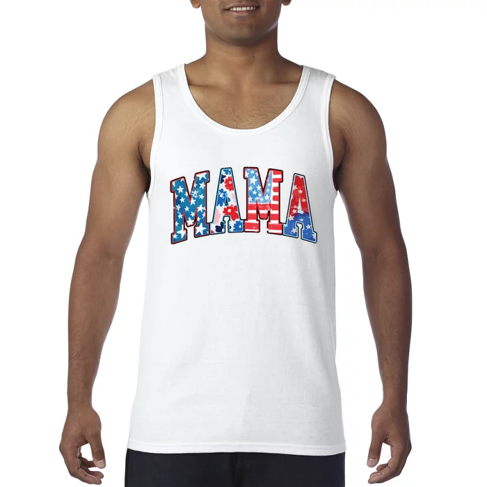 American Mama Retro Mama America 4th Of July Tank Top