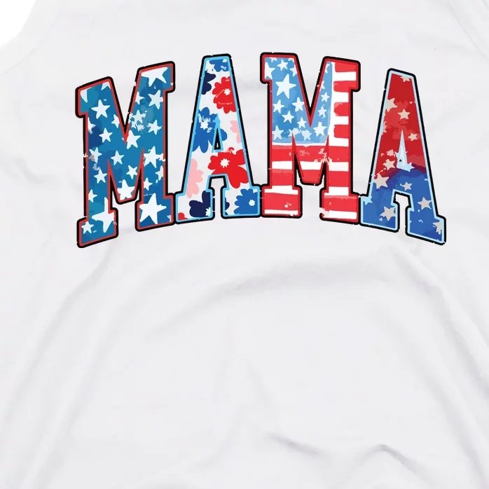 American Mama Retro Mama America 4th Of July Tank Top