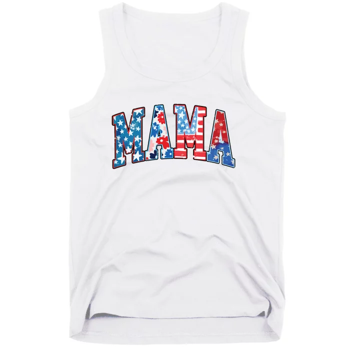 American Mama Retro Mama America 4th Of July Tank Top