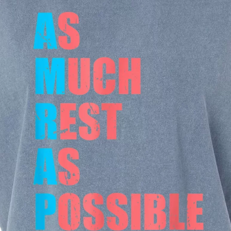 As Much Rest As Possible AMRAP Funny Trendy Garment-Dyed Women's Muscle Tee