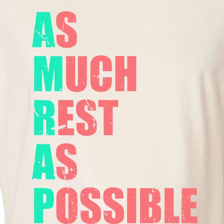 As Much Rest As Possible AMRAP Funny Trendy Garment-Dyed Women's Muscle Tee