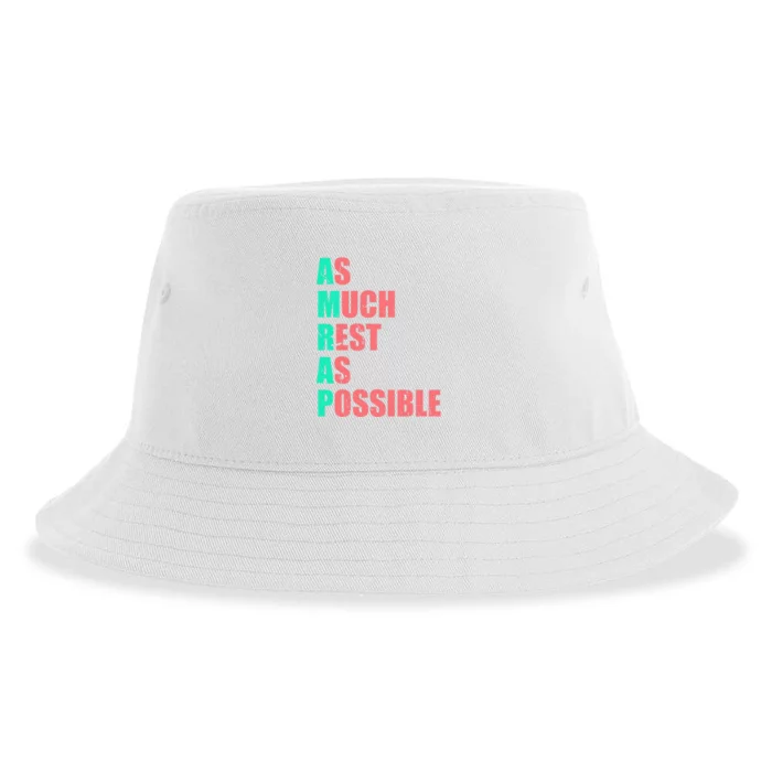 As Much Rest As Possible AMRAP Funny Trendy Sustainable Bucket Hat