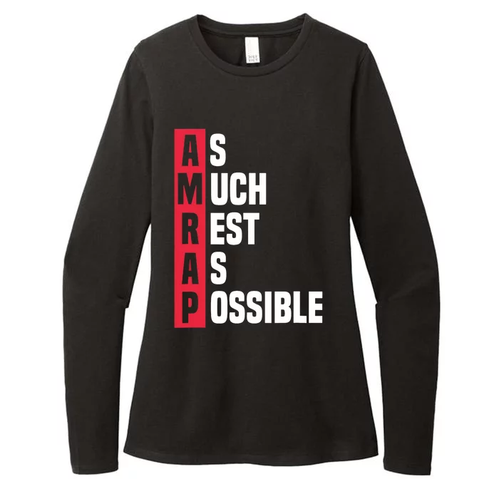 As Much Rest As Possible AMRAP Funny Trendy Womens CVC Long Sleeve Shirt